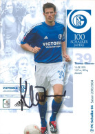 Fußball-Autogrammkarte AK Thomas Kläsener FC Schalke 04 03-04 S04 Gelsenkirchen RW Resse Erle Essen Augsburg RB Leipzig - Handtekening