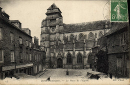 CPA Pont I'Eveque La Place De L'eglise - Pont-l'Evèque