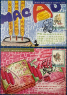 MACAU MAXIMUM POSTAGE PAID POST CARDS LOT OF 2 - MANUFACTURING OF PANCHOES AND CULT PIVETE, WITH STAMPS OF THE SAME THEM - Macao