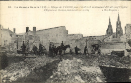 CPA La Grande Guerre Village De L'Epine Pres Chalons Entierement Detruit Sauf L'Eglise Militaria - L'Epine