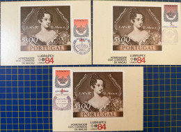 MACAU MAXIMUM POST CARDS LOT OF 6 - MACAU STAMP CENTENARY + LUBRAPEX + CTT MACAU PHILATELICS SHOW - Macao