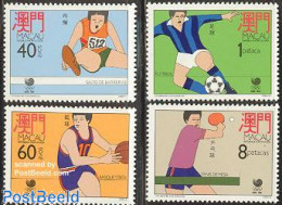 Macao 1988 Olympic Games Seoul 4v, Mint NH, Sport - Athletics - Basketball - Football - Olympic Games - Table Tennis - Nuevos