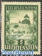 Liechtenstein 1952 Vaduz Burg 1v, Mint NH, Art - Castles & Fortifications - Unused Stamps