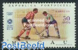 Macao 1972 Olympic Games Munich, Hockey 1v, Mint NH, Sport - Hockey - Olympic Games - Sport (other And Mixed) - Nuevos