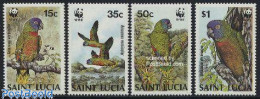 Saint Lucia 1987 WWF 4v, Mint NH, Nature - Birds - Parrots - World Wildlife Fund (WWF) - St.Lucia (1979-...)