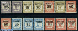 Monaco 1937 Overprints On Postage Due Stamps 14v, Mint NH - Other & Unclassified