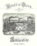 1883 Lettre à En-tête Illustrée + Traite HUILE D'OLIVE RAVOIRE FRERES 13 SALON De PROVENCE - Alimentare