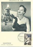 FRANCE CARTE MAXIMUM N° 1020 LA GANTERIE ST JUNIEN ( HAUTE VIENNE ) DU 26/03/1955 - 1950-1959