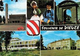 FRANCE - Dieuze - Multivues - Église - Porte Des Salines - Lycée - Centre Ville - Costumes - Enfants - Carte Postale - Dieuze