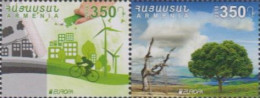Armenien MiNr. Zdr.990+89 Europa 16, Umweltbew.leben, Von Grau Zu Grün (2 W.) - Armenia