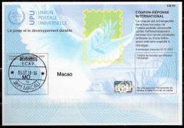 MACAO MACAU  Is40  20170802 AA  International Reply Coupon Reponse Antwortschein IRC IAS  O ECAP MACAU 05.07.2018 - Enteros Postales