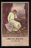 AK Worms, IV. Wormser Rosenfelt 15., 16. & 17. Juni 1907, Walther Von Der Vogelweide - Altri & Non Classificati