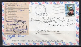 2000 60 Cents Rickenbacker Waterbury CT (21 Mar) To Lithuania - Briefe U. Dokumente