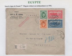 EGYPTE Lettre Recommandée Du 18.03.1926 Pour La France - Storia Postale
