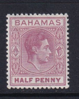 Bahamas: 1938/52   KGVI    SG149e    ½d   Brown-purple   MH - 1859-1963 Crown Colony