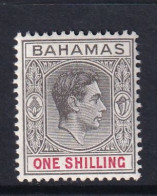Bahamas: 1938/52   KGVI    SG155    1/-   Grey-black & Carmine  [thick Paper]    MH - 1859-1963 Crown Colony