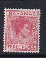 Bahamas: 1938/52   KGVI    SG154b    3d   Scarlet   MH - 1859-1963 Crown Colony