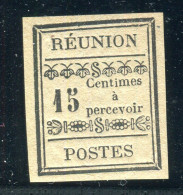 Réunion - Taxe N° 3 - Timbre Émis Sans Gomme - Sans Trace De Charnières - Cote 170€ - Postage Due