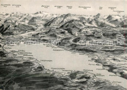 Markelfingen Panoramakarte Langenargen Meersburg Rorschach Staad Lochau - Radolfzell