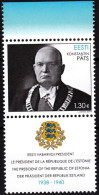 ESTONIA 2024-04 Famous People: Pats - 150, Politician. State Arms. Pair With Label, MNH - Other & Unclassified