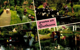 CPA Giethoorn Overijssel Niederlande, Teilansichten, Kanal, Kahn, Kühe - Altri & Non Classificati