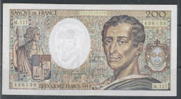 FRANCE -200F MONTESQUIEU - 1992-M.117-F.70-12b - SUP /SPL - 200 F 1981-1994 ''Montesquieu''