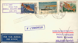 1967-Russia I^volo AZ 597 Mosca Milano Del 7 Aprile - Other & Unclassified