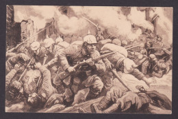 GERMANY, Vintage Postcard, Street Fight In Lille, WWI, Unposted - Guerra 1914-18