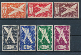 REUNION - POSTE AERIENNE N° 28/34 NEUFS* AVEC CHARNIERE - COTE : 9€50 - 1944 - Posta Aerea