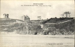 CPA Etables La Grottes Villas Vues De La Plage - Etables-sur-Mer