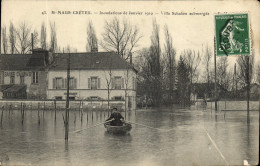 CPA St Maur Creteil Inondations De Janvier 1910 Villa Schaken Submergee - Saint Maur Des Fosses