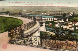 CPA St Germain En Laye Panorama Pris De La Terrasse Sur La Vallee De La Seine Le Viaduc - St. Germain En Laye (Castillo)