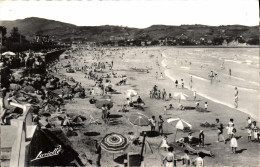 CPA Hendaye Frontiere Franco Espagnote La Plage Au Fond L'Espagne - Hendaye