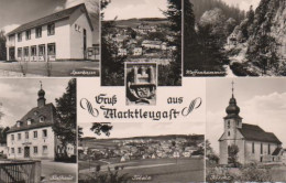 Y1695 - Marktleugast - Sparkasse, Rathaus, Totale, Waffenkammer, Kirche - 1970 - Kulmbach