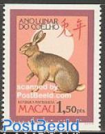 Macao 1987 Year Of The Rabbit 1v Coil, Mint NH, Nature - Various - Animals (others & Mixed) - Rabbits / Hares - New Year - Nuevos