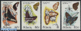 Saint Lucia 1991 Butterflies 4v, Mint NH, Nature - Butterflies - St.Lucia (1979-...)