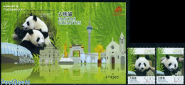 Macao 2010 Panda Bears 2v+s/s, Mint NH, Nature - Animals (others & Mixed) - Pandas - Nuevos