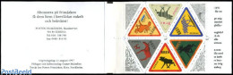 Sweden 1997 Elk 6v In Booklet, Mint NH, Nature - Various - Animals (others & Mixed) - Stamp Booklets - Greetings & Wis.. - Ongebruikt