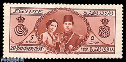 Egypt (Kingdom) 1938 Royal Wedding 1v, Mint NH, History - Kings & Queens (Royalty) - Nuovi