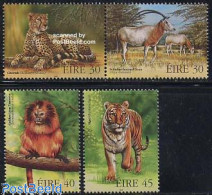 Ireland 1998 Endangered Animals 4v (2v+[:]), Mint NH, Nature - Animals (others & Mixed) - Cat Family - Monkeys - Ongebruikt