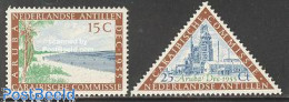 Netherlands Antilles 1955 Caribean Congress 2v, Mint NH, Science - Various - Chemistry & Chemists - Industry - Tourism - Chemistry