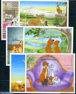Grenada Grenadines 1988 Disney 6 S/s, Mint NH, Nature - Transport - Dogs - Fire Fighters & Prevention - Art - Disney - Pompieri