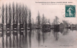 94 - SAINT MAUR  Des FOSSES  - Les Inondations - Quai Du Port Au Foarre, Le 20 Janvier 1910 - Saint Maur Des Fosses