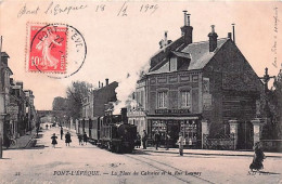 14 -  PONT L'EVEQUE - La Place Du Calvaire Et La Rue Launay - 1909 - Pont-l'Evèque