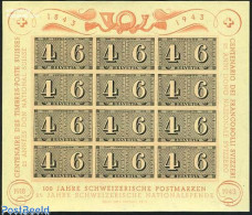 Switzerland 1943 Stamp Centenary S/s, Mint NH, Nature - Camels - Stamps On Stamps - Ungebraucht