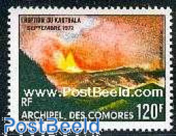 Comoros 1973 Karthala Volcano 1v, Mint NH, History - Transport - Geology - Fire Fighters & Prevention - Disasters - Pompieri