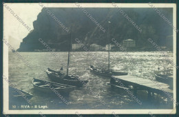 Trento Riva Lago Di Garda Barche Foto Cartolina ZC5266 - Trento