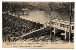 CPA    50   DUCEY   -   BARRAGE EN BETON ARME SOCIETE FORCES MOTRICES DE LA SELUNE - Ducey