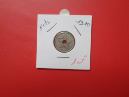 CONGO BELGE 5 Centimes 1910 (A.17) - 1910-1934: Albert I