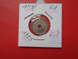 CONGO BELGE 5 Centimes 1925 (A.17) - 1910-1934: Albert I